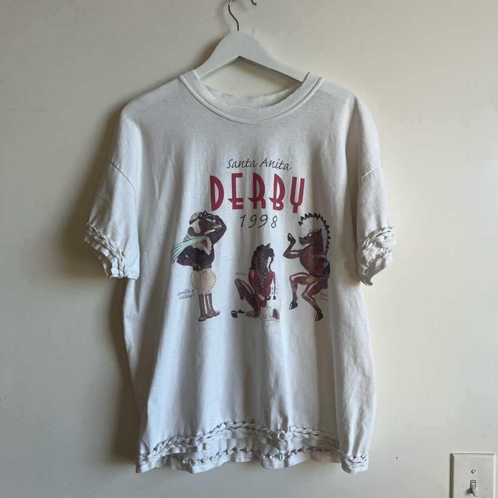 Vintage Santa Anita Derby 1998 Upcycled Tee Shirt